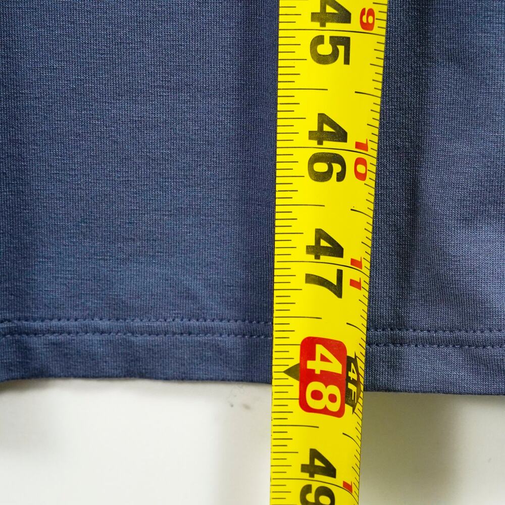 Eileen Fisher blue Lightweight Viscose Jersey Dress Round Neck S/P Made in USA - Picture 6 of 8